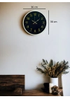 ® 36 Cm Krem Gold Rakamlı Duvar Saati