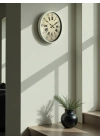 ® 36 Cm Krem Retro Tasarım Duvar Saati
