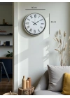 ® 36 Cm Krem Roma Rakamlı Duvar Saati