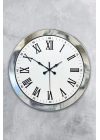 ® 36 cm Krom Metal Roma Rakamli Duvar Saati