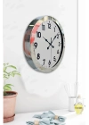 ® 36 cm Krom Metal Standart Duvar Saati