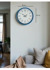 ® 36 Cm Mavi Roma Rakamlı Duvar Saati