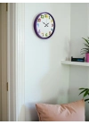 ® 36 Cm Mor Çocuk Odası Duvar Saati