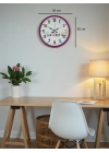 ® 36 Cm Pembe Çocuk Odası Duvar Saati