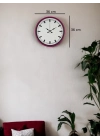 ® 36 Cm Pembe Dekoratif Duvar Saati