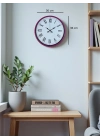 ® 36 Cm Pembe Roma Rakamlı Duvar Saati
