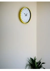 ® 36 Cm Sarı 24 Saat Göstergeli Özel Tasarım Duvar Saati
