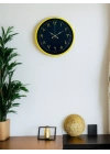 ® 36 Cm Sarı Dekoratif Arapça Rakamlı Duvar Saati