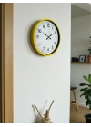 ® 36 Cm Sarı Dekoratif Duvar Saati