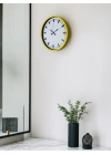 ® 36 Cm Sarı Dekoratif Duvar Saati