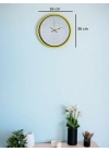 ® 36 Cm Sarı Dekoratif Duvar Saati