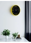 ® 36 Cm Sarı Gold Rakamlı Duvar Saati
