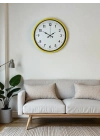 ® 36 Cm Sarı Modern Dekoratif Duvar Saati