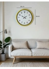 ® 36 Cm Sarı Modern Dekoratif Duvar Saati