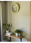 ® 36 Cm Sarı Retro Duvar Saati