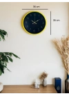 ® 36 Cm Sarı Şık Duvar Saati