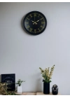 ® 36 Cm Siyah Dekoratif Duvar Saati