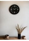® 36 Cm Siyah Dekoratif Duvar Saati