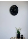 ® 36 Cm Siyah Dekoratif Duvar Saati
