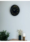 ® 36 Cm Siyah Dekoratif Duvar Saati