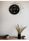 ® 36 Cm Siyah Dekoratif Duvar Saati