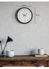 ® 36 Cm Siyah Dekoratif Duvar Saati