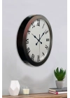 ® 36 cm Siyah Metal Roma Rakamlı Duvar Saati