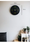 ® 36 Cm Siyah Modern Duvar Saati