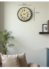 ® 36 Cm Siyah Retro Tasarım Duvar Saati