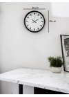 ® 36 Cm Siyah Sade Standart Duvar Saati
