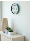 ® 36 Cm Turkuaz Dekoratif Duvar Saati