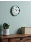 ® 36 Cm Turkuaz Dekoratif Duvar Saati