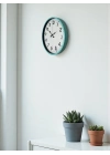 ® 36 Cm Turkuaz Dekoratif Duvar Saati