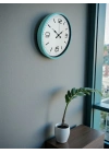 ® 36 Cm Turkuaz Dekoratif Duvar Saati
