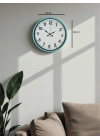 ® 36 Cm Turkuaz Dekoratif Duvar Saati