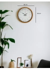 ® 36 Cm Turuncu 24 Saat Göstergeli Özel Tasarım Duvar Saati