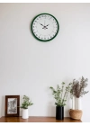 ® 36 Cm Yeşil 24 Saat Göstergeli Özel Tasarım Duvar Saati