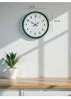 ® 36 Cm Yeşil Dekoratif Duvar Saati