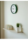 ® 36 Cm Yeşil Modern Dekoratif Duvar Saati