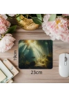 3D Bambu ve Sisli Arka Plan Mouse Pad - 19x23 cm 2 mm Dikdörtgen İthal Baskılı Mouse Pad
