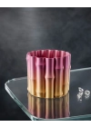 3D Dekoratif Mor Sarı Vazo Modern Tasarım Estetik Ev Aksesuarı