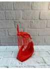 ® 3D El Üzerinde İnsan Figürü Kırmızı Sanatsal Masa Üstü Dekor 12x18 cm