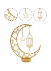 ® 3D Hilal Cami Dekor 20x20 cm Özel Baskı Masa Üstü Süs