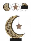 ® 3D Hilal Yıldız Masa Üstü Dekor 23x23 cm Ramazan Konsept Tasarım