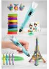 ® 3D Kalem Seti (SARI) Dijital Göstergeli + 3 Renk Filament Hediyeli Eğitici Yazıcı ABS/PLA Uyumlu