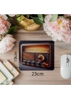3D Radyo Görünümlü Nostaljik Mouse Pad - 19x23 cm 2 mm Dikdörtgen İthal Baskılı Mouse Pad