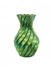 3D Spiral Yeşil Vazo Modern Tasarım Dekoratif Ev Aksesuarı