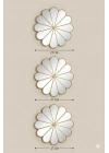 ® 3’lü Gold Güneş Desenli Duvar Aynası Seti 27 cm | Dekoratif Yuvarlak Ayna