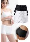 4 Adet Kadın Dikişsiz Görünmez İz Yapmaz Mini Şort Boxer Siyah Beyaz