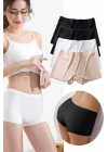 4 Adet Kadın Dikişsiz Görünmez İz Yapmaz Mini Şort Boxer Siyah Beyaz Ten